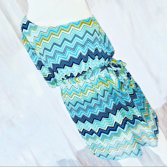 Star Vixen Dresses & Skirts - One Shoulder Chevron Belted Dress
